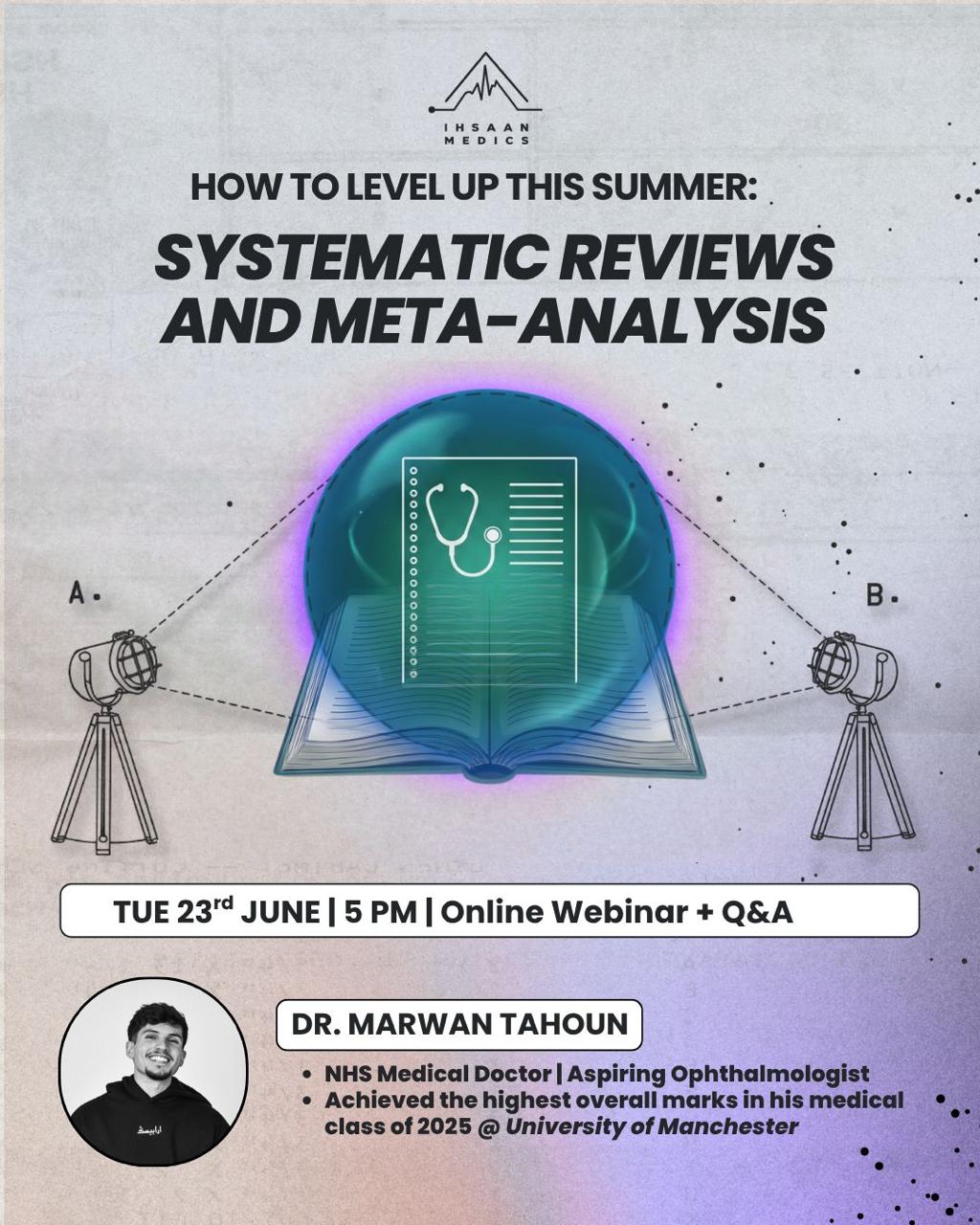 Systematic Reviews and Meta-Analysis webinar poster